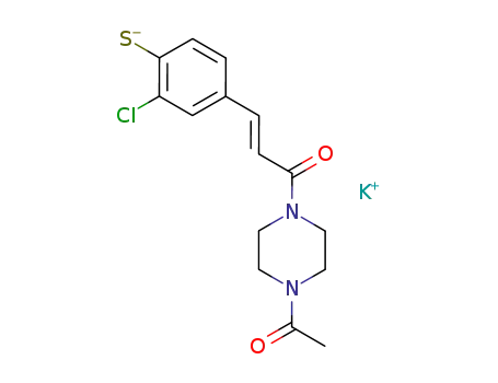 potassium 4-[3-(4-acetyl-piperazin-1-yl)-3-oxo-propenyl]-2-chloro-benzenethiolate