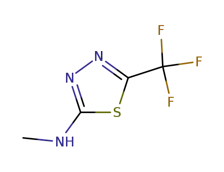 Molecular Structure of 25366-22-7 (2-(METHYLAMINO)-5-(TRIFLUOROMETHYL)-1,3,4-THIADIAZOLE)