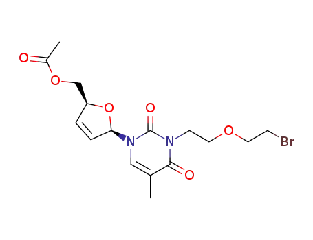 5'-O-acetyl-3-N-[2-(2-bromoethoxy)ethyl]-2',3'-didehydro-2',3'-dideoxythymidine