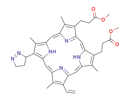 3-devinyl-3-[3'(R,S)-(1'-pyrazolinyl)]-protoporphyrin IX dimethyl ester
