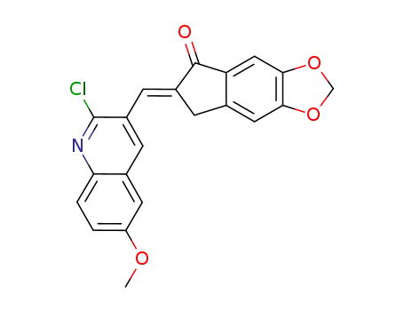 6-[1-(2-Chloro-6-methoxy-quinolin-3-yl)-meth-(E)-ylidene]-6,7-dihydro-indeno[5,6-d][1,3]dioxol-5-one