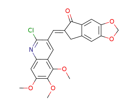 6-[1-(2-Chloro-5,6,7-trimethoxy-quinolin-3-yl)-meth-(E)-ylidene]-6,7-dihydro-indeno[5,6-d][1,3]dioxol-5-one