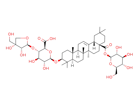 3-O-[β-D-apiofuranosyl-(1->4)-β-D-glucuronopyranosyl]oleanolic acid 28-O-β-D-glucopyranosyl ester