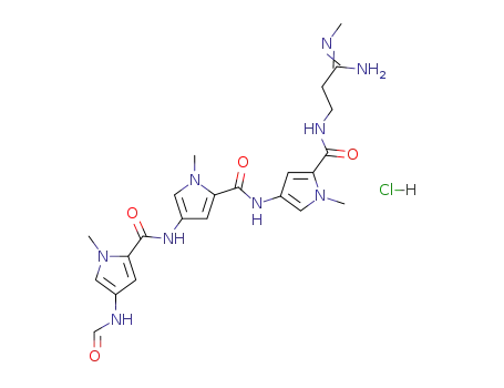 N-[5-({[5-({[3-amino-3-(methylimino)propyl]amino}carbonyl)-1-methyl-1H-pyrrol-3-yl]amino}carbonyl)-1-methyl-1H-pyrrol-3-yl]-4-(formylamino)-1-methyl-1H-pyrrole-2-carboxamide hydrochloride