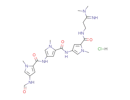 N-[5-({[5-({[3-(dimethylamino)-3-iminopropyl]amino}carbonyl)-1-methyl-1H-pyrrol-3-yl]amino}carbonyl)-1-methyl-1H-pyrrol-3-yl]-4-(formylamino)-1-methyl-1H-pyrrole-2-carboxamide hydrochloride