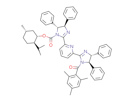 2-(1-(2,4,6-trimethyl-benzoyl)-[4R,5R]-4,5-diphenyl-4,5-dihydro-1H-imidazol-2-yl)-6-(1-((1S,2R,5S)-2-iso-propyl-5-methylcyclohexyl-3-oxycarbonyl)-[4R,5R]-4,5-diphenyl-4,5-dihydro-1H-imidazol-2-yl)pyridine