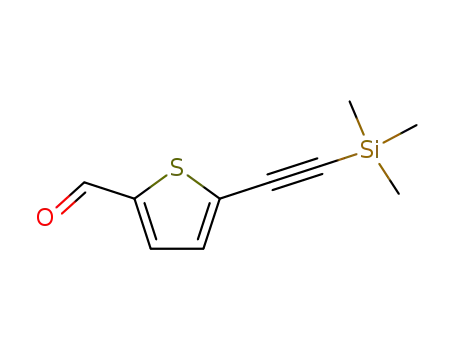 Molecular Structure of 206768-50-5 (2-Thiophenecarboxaldehyde, 5-[(trimethylsilyl)ethynyl]-)