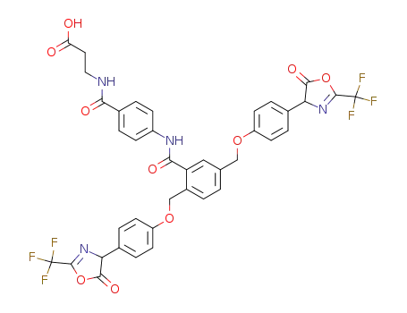 3-(4-{2,5-bis-[4-(5-oxo-2-trifluoromethyl-4,5-dihydro-oxazol-4-yl)-phenoxymethyl]-benzoylamino}-benzoylamino)-propionic acid