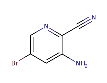 Molecular Structure of 573675-27-1 (3-AMINO-5-BROMO-PYRIDINE-2-CARBONITRILE)