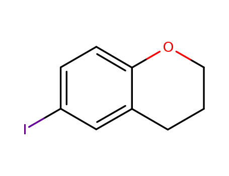 Molecular Structure of 67856-45-5 (2H-1-Benzopyran, 3,4-dihydro-6-iodo-)