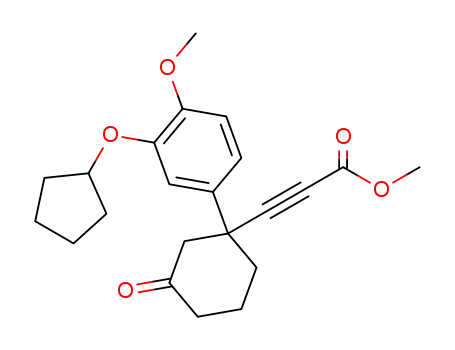 3-(carbomethoxyethynyl)-3-(3-cyclopentyloxy-4-methoxyphenyl)-cyclohexan-1-one