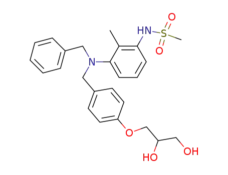 N-(3-{benzyl[4-(2,3-dihydroxypropoxy)benzyl]amino}-2-methylphenyl)methanesulfonamide