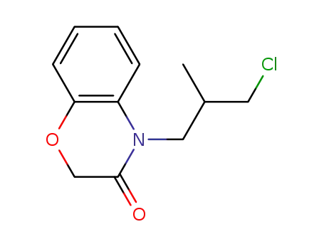 Molecular Structure of 560084-60-8 (2H-1,4-Benzoxazin-3(4H)-one, 4-(3-chloro-2-methylpropyl)-)