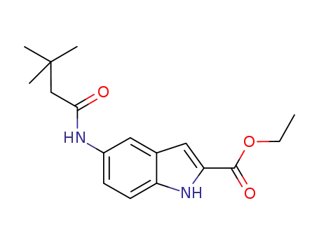 ethyl 5-[(3,3-dimethylbutanoyl)-amino]-1H-indole-2-carboxylate