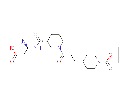 N-[(R)-1-{3-(1-tert-butoxycarbonyl-4-piperidyl)propionyl}-3-piperidylcarbonyl]-2(S)-amino-β-alanine