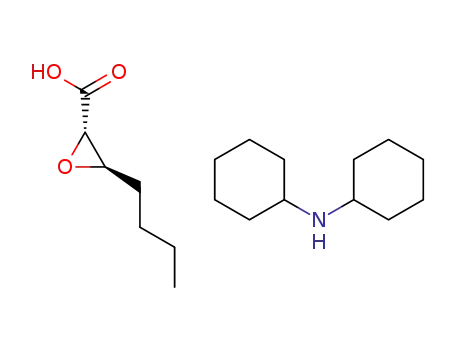 Molecular Structure of 387400-58-0 (Oxiranecarboxylic acid, 3-butyl-, (2S,3R)-, compd. with
N-cyclohexylcyclohexanamine (1:1))