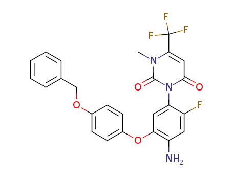 2-(4-benzyloxyphenoxy)-5-fluoro-4-[3-methyl-2,6-dioxo-4-(trifluoromethyl)-1,2,3,6-tetrahydropyrimidin-1-yl]aniline