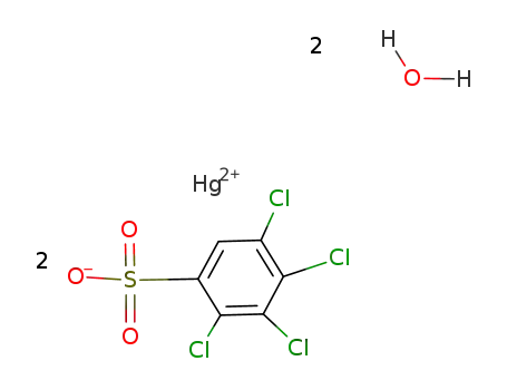 Hg(O3S-o-HC6Cl4)2*2H2O