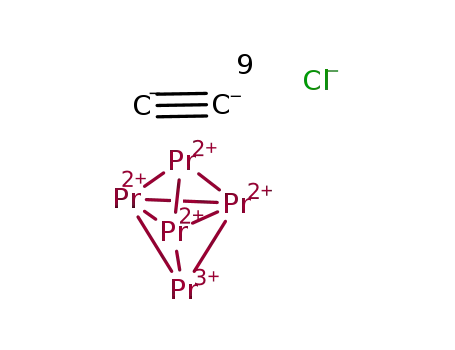 Pr5(11+)*C2(2-)*9Cl(1-)=[Pr5C2]Cl9