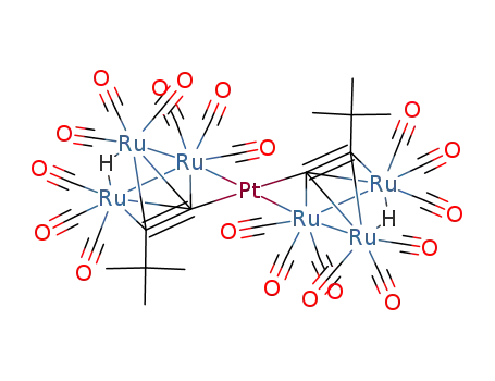 Pt{Ru3(μ-H)(μ4-η2-CC(t-Bu))(CO)9}2