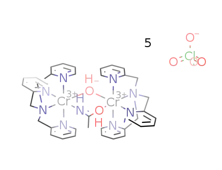 [Cr2(tris(2-pyridylmethyl)amine)2(μ-OH)(μ-C2H5NO)](ClO4)5