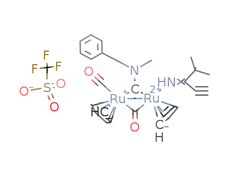 [diruthenium(μ-CN(Me)(benzyl))(μ-CO)(CO)(NHCCMe3CCH)(Cp)2]CF3SO3