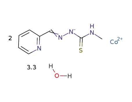 Co(4-N-methylthiosemicarbazone-2-pyridinecarboxaldehyde(-H))2(H2O)3.3