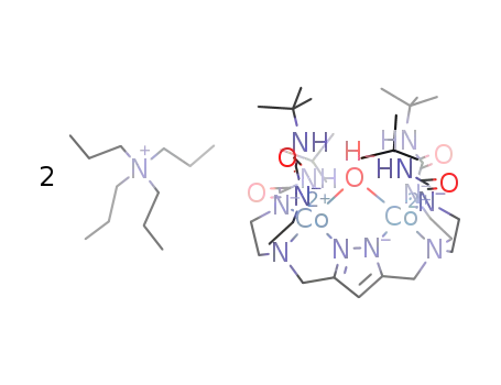 tetrapropylammonium μ-hydroxo-μ-(3,5-bis(bis[(N'-tert-butylureaylato)-N-ethyl]aminatomethyl)-1H-pyrazolato)dicobaltate(II)