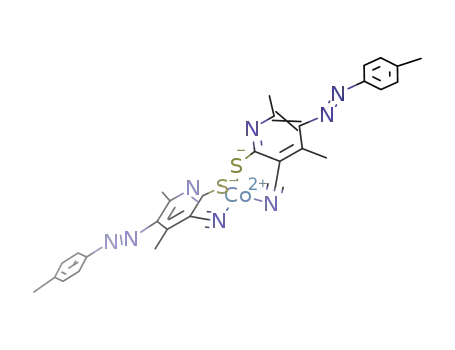 Co(CH3C6H4NNC5N(CH3)2(CN)(S))2