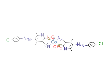 Co(ClC6H4NNC5N(CH3)2(CN)(S))2(H2O)2
