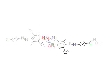 Co(ClC6H4NNC5N(CH3)(C6H5)(CN)(S))2(H2O)2*H2O