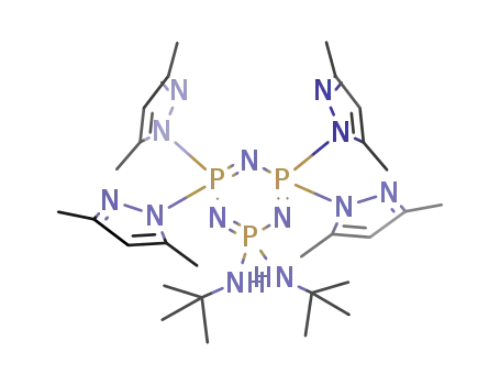 2,2-di-tert-butylamino-4,4,6,6-tetrakis(3,5-dimethylpyrazolyl)cyclotriphosphazene