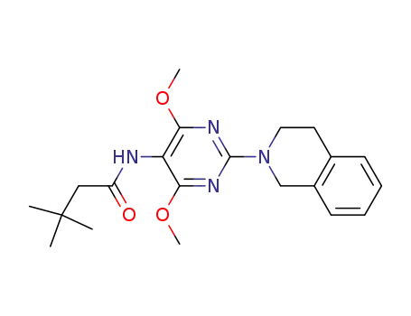 N-(2-(3,4-dihydroisoquinolin-2(1H)-yl)-4,6-dimethoxypyrimidin-5-yl)-3,3-dimethylbutanamide