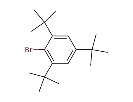 3975-77-7,1-BROMO-2,4,6-TRI-TERT-BUTYLBENZENE,Benzene,2-bromo-1,3,5-tri-tert-butyl- (7CI,8CI); 1-Bromo-2,4,6-tri-tert-butylbenzene;2,4,6-Tri-tert-butylbromobenzene; 2,4,6-Tri-tert-butylphenyl bromide;2-Bromo-1,3,5-tri-tert-butylbenzene; NSC 133894