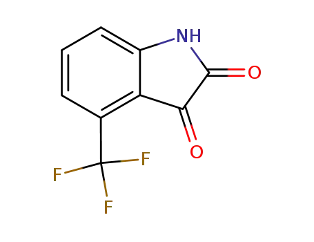 Molecular Structure of 386-73-2 (4-(TRIFLUOROMETHYL)-1H-INDOLE-2,3-DIONE)