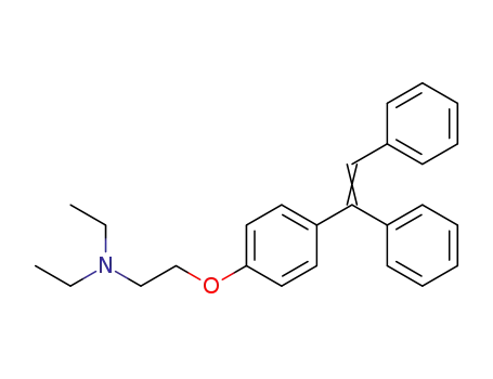 Molecular Structure of 19957-52-9 (N,N-Diethyl-2-[p-(1,2-diphenylvinyl)phenoxy]ethylamine)