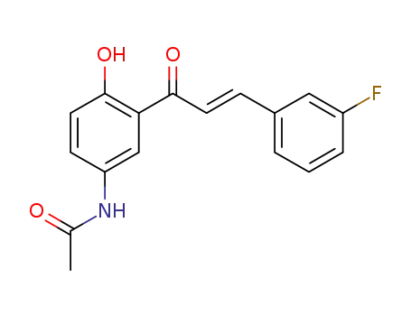 (E)-N-(3-(3-(3-fluorophenyl)acryloyl)-4-hydroxyphenyl)acetamide