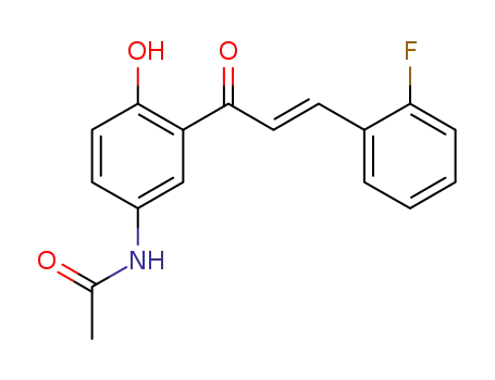 (E)-N-(3-(3-(2-fluorophenyl)acryloyl)-4-hydroxyphenyl)acetamide