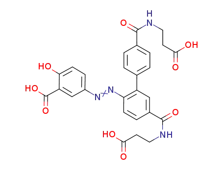 5-[2-[4',5-bis[(2-carboxyethyl)carbamoyl]biphenyl-2-yl]diazenyl]-2-hydroxybenzoic acid