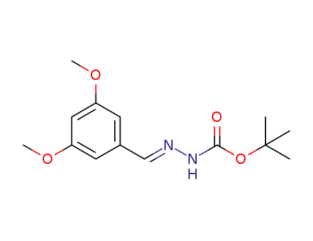 Molecular Structure of 106728-65-8 (Hydrazinecarboxylic acid, [(3,5-dimethoxyphenyl)methylene]-,
1,1-dimethylethyl ester)