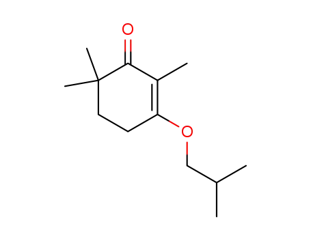 Molecular Structure of 60068-02-2 (2-Cyclohexen-1-one, 2,6,6-trimethyl-3-(2-methylpropoxy)-)