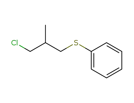 Molecular Structure of 13012-61-8 (Benzene, [(3-chloro-2-methylpropyl)thio]-)