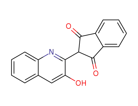 Molecular Structure of 7576-65-0 (1H-Indene-1,3(2H)-dione, 2-(3-hydroxy-2-quinolinyl)-)