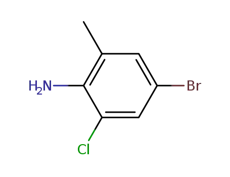 Molecular Structure of 30273-42-8 (4-Bromo-2-chloro-6-methylaniline)