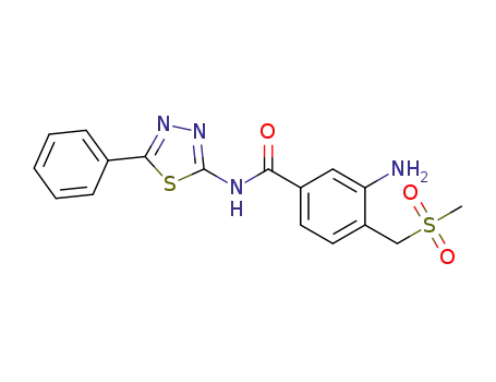 3-amino-4-[(methylsulfonyl)methyl]-N-(5-phenyl-1,3,4-thiadiazol-2-yl)benzamide