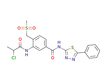 3-[(2-chloropropanoyl)amino]-4-[(methylsulfonyl)methyl]-N-(5-phenyl-1,3,4-thiadiazol-2-yl)benzamide
