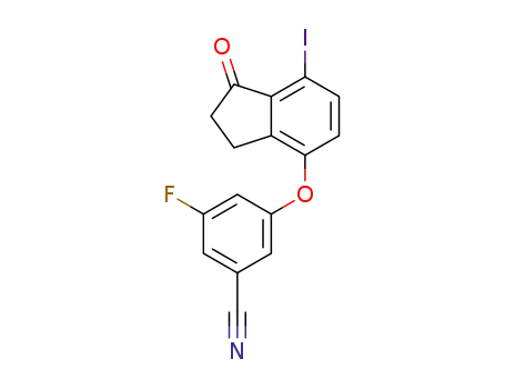 3-fluoro-5-((7-iodo-1-oxo-2,3-dihydro-1H-inden-4-yl)oxy)benzonitrile