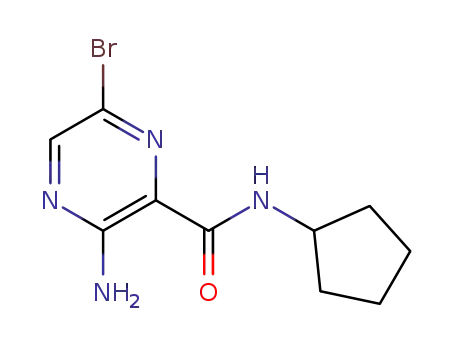 3-amino-6-bromo-N-cyclopentylpyrazine-2-carboxamide