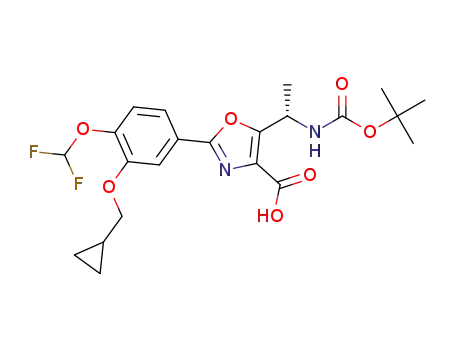 (S)-5-(1-((tert-butoxycarbonyl)amino)ethyl)-2-(3-(cyclopropylmethoxy)-4-(difluoromethoxy)phenyl)-1,3-oxazole-4-carboxylic acid