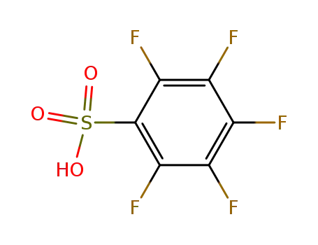 Molecular Structure of 313-50-8 (Pentafluorobenzenesulfonicacid)